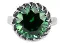 Vintage style Ring Emerald Sterling silver 925 vrc035s